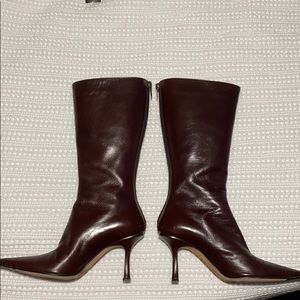 Jimmy Choo boots! Burgundy boots. 6.5